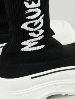 Boots mit Graffiti-Signatur Schwarz/Weiß