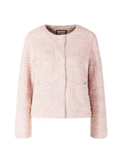 Bouclé-Blazer aus Wolle Rosé