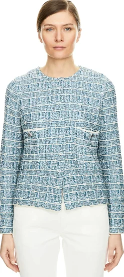 Bouclé Blazer Türkis