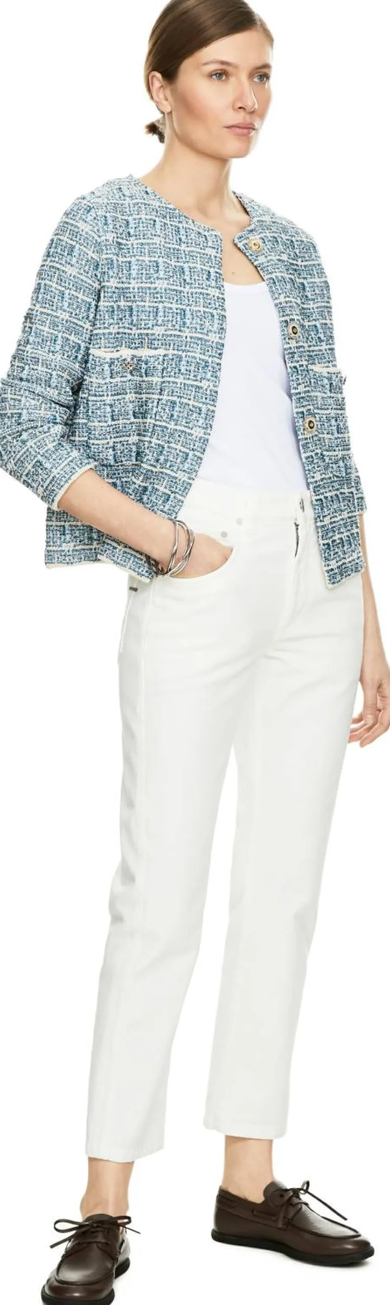 Bouclé Blazer Türkis