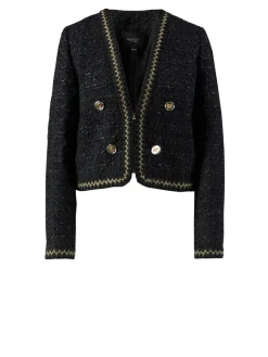 Boucle-Jacke Schwarz