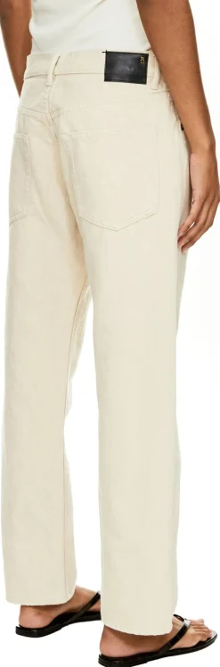 Boyfriend-Fit Jeans Beige