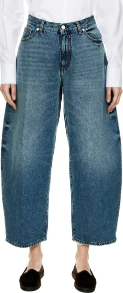 Boyfriend-Fit Jeans 'Milena' Mittelblau
