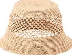 Bucket Hat 'Hana' aus Raffia Beige