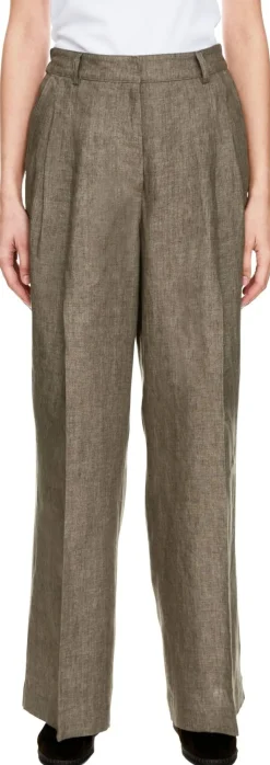 Bundfaltenhose 'Santorini' aus Leinen Taupe