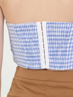 Bustier-Top Mittelblau