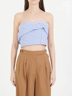 Bustier-Top Mittelblau