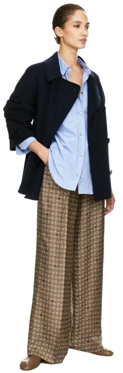 Cabanjacke 'Louise' mit Bindegürtel Marineblau