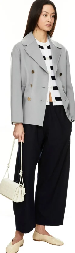 Cabanjacke 'Margot' aus Wolle Grau