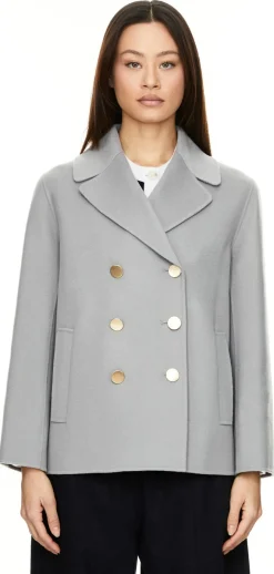 Cabanjacke 'Margot' aus Wolle Grau