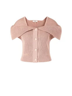 Cape-Strickjacke Rosé