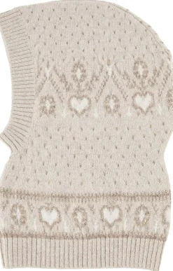 Cashmere-Balaklava 'Caspian' mit Fair-Isle-Muster Beige