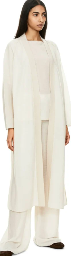 Cashmere-Hose mit geradem Bein Beige
