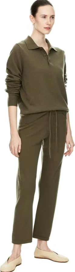 Cashmere-Hose 'n°461 Wander' Khaki