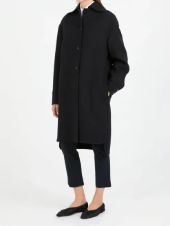 Cashmere-Mantel Marineblau