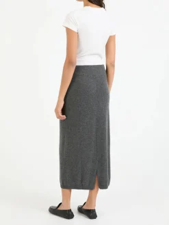 Cashmere-Midirock Grau