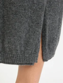Cashmere-Midirock Grau