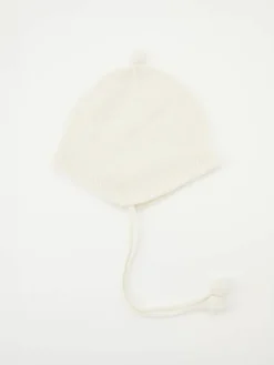 Cashmere-Mütze in Crème
