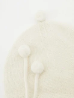 Cashmere-Mütze in Crème