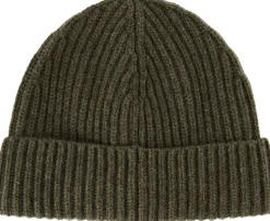 Cashmere-Mütze mit Anagram-Patch Khaki