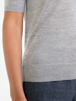 Cashmere-Poloshirt 'Frank' Grau