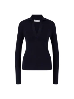 Cashmere-Poloshirt 'Samira' Marineblau