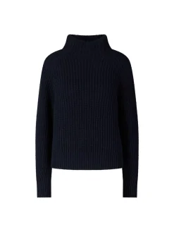 Cashmere-Pullover 'Bardelia' mit Stehkragen Ocean