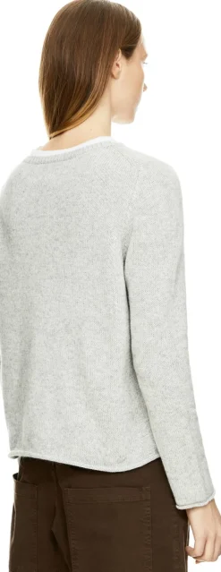 Cashmere-Pullover mit Rundhalsausschnitt Grau