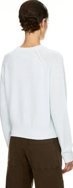 Cashmere-Pullover mit Rundhals Hellgrün