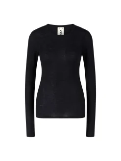 Cashmere-Pullover mit Rundhalsausschnitt Schwarz