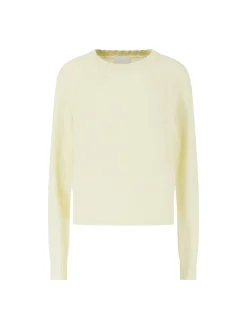Cashmere-Pullover mit Rundhals Gelb
