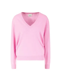 Cashmere-Pullover mit V-Ausschnitt Pink