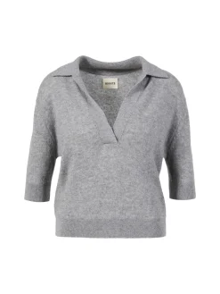 Cashmere-Pullover 'Shrunken Jo' Grau