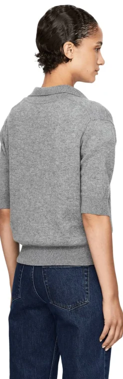 Cashmere-Pullover 'Shrunken Jo' Grau