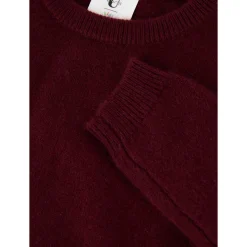 Cashmere-Rundhalspullover Bordeaux