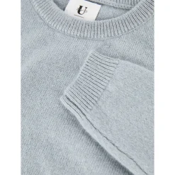 Cashmere-Rundhalspullover Blaugrau