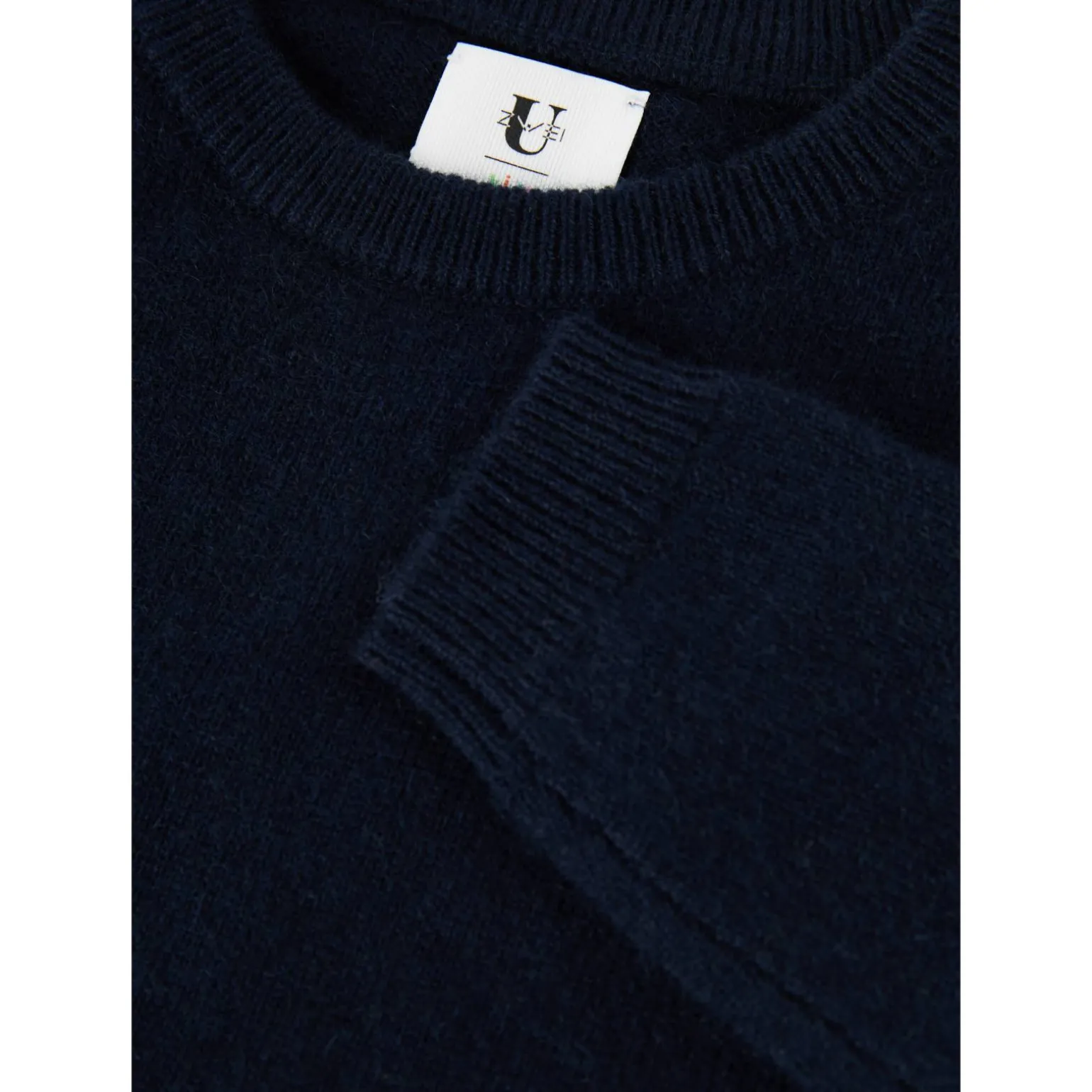 Cashmere-Rundhalspullover Marineblau