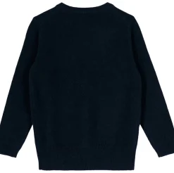Cashmere-Rundhalspullover Marineblau