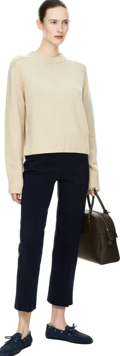 Cashmere-Rundhalspullover 'Please' Beige