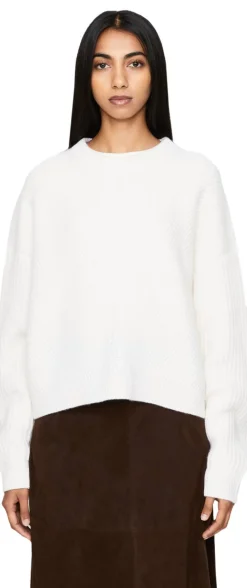 Cashmere-Rundhalspullover 'Puglia' White