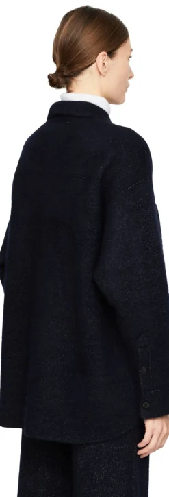 Cashmere-Seidenhemd 'Briala' Navy