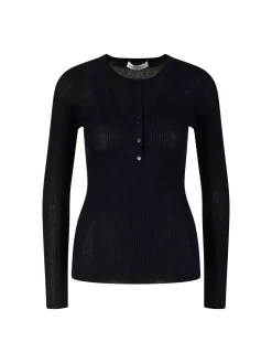 Cashmere-Seidentop 'Julian' Marineblau