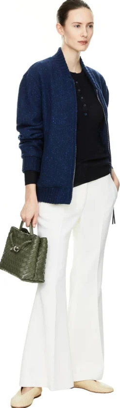 Cashmere-Seidentop 'Julian' Marineblau