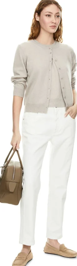 Cashmere-Seide Twin-Set 'Niara' Gravel