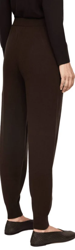 Cashmere-Strickhose Dunkelbraun