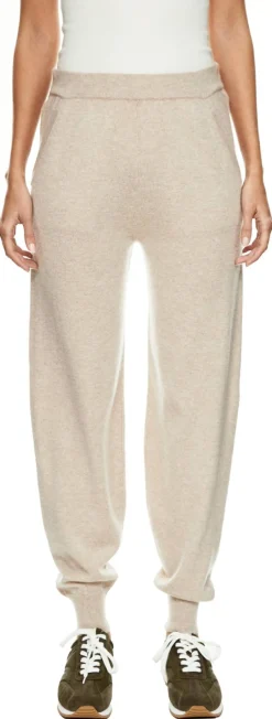 Cashmere-Strickhose Taupe