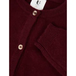 Cashmere-Strickjacke Bordeaux