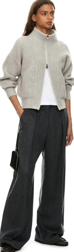 Cashmere-Strickjacke 'Brunetta' Kiesel