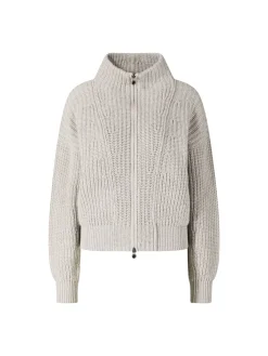Cashmere-Strickjacke 'Brunetta' Kiesel