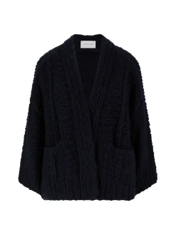 Cashmere-Strickjacke 'Junia Handstrick' Navy